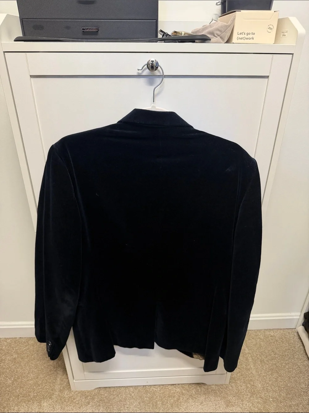 H&M Men’s Slim Fit Velvet Blazer Navy 40R